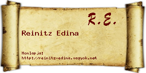 Reinitz Edina névjegykártya